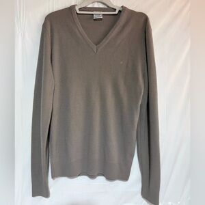 Pierre Cardin Men's V-Neck Sweater in Taupe Gray